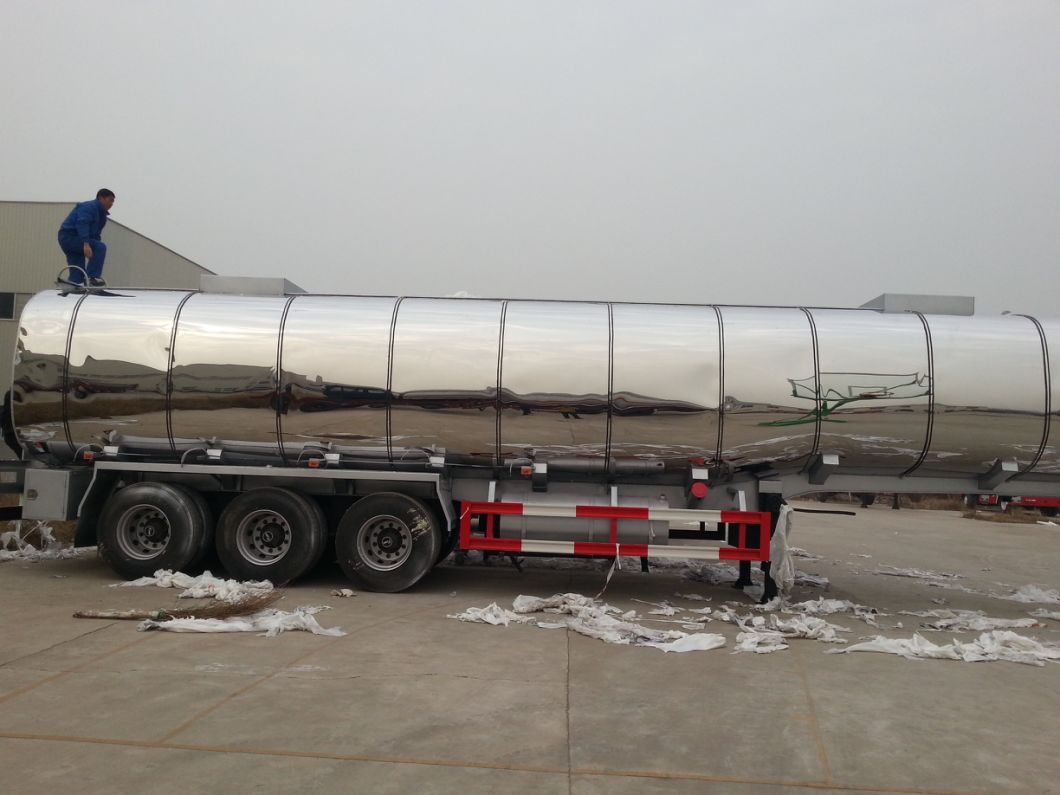 Drz Ammonium Nitrate Emulsion Tank Semi Trailer Insulated Cladding Stainless Steel Shell 27.3cbm Un2426