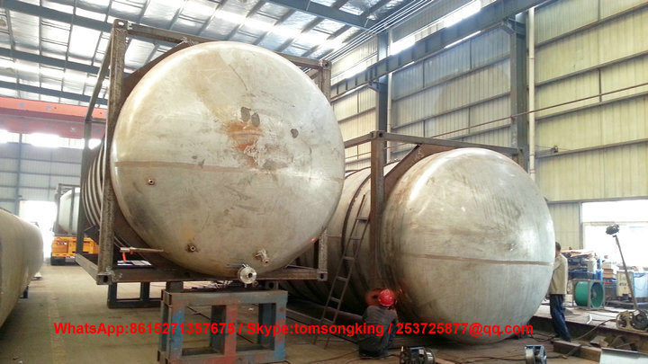 Food Grade Stainless Steel 316L Swapbody Isotank Customized Tank 33cbm Vegetable Oils Imo 1 / Imo 4 Swap Frame (30.000, 35.000 liter)