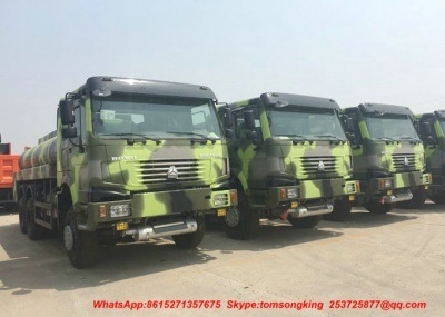 HOWO Military 6X6 Fuel Tanker Truck for Amy Fuel Transport 18, 000L with Oil Bowser (AWD Off Road)