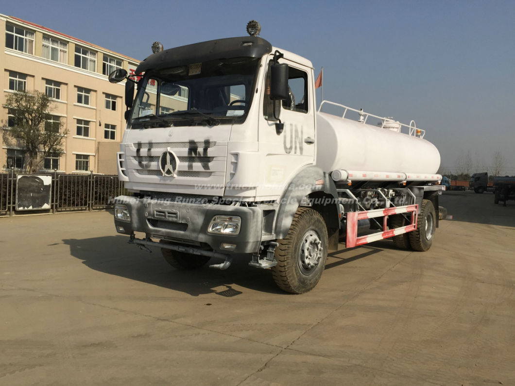 Beiben Truck 1629 Water Bowser Offroad Military 4X4 -4X2 Good for Rought Road Transport Drinking Water Steel Tank Inner Lined Plastic