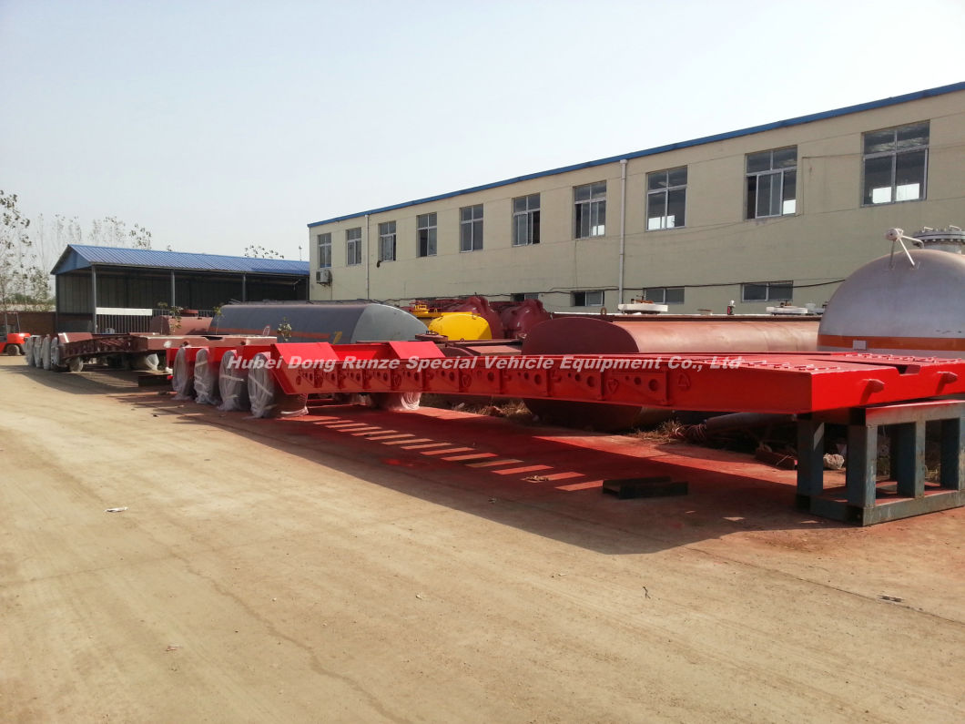 120 -150ton Hydraulic Detachable Gooseneck Lowbed Trailer 5 Axles Front Loading with Removable Dolly Trailer with - Removable Gooseneck for Heavy Oversize Load