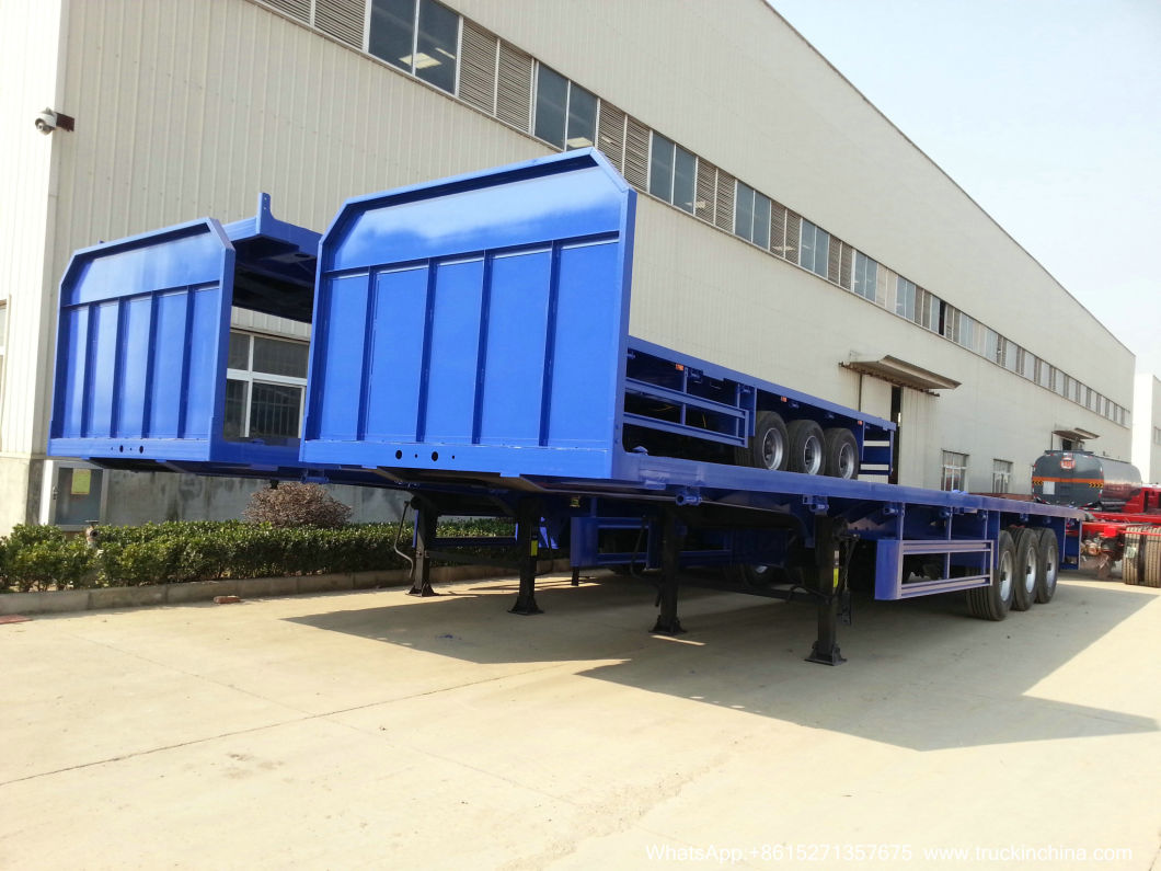 40FT Flatbed Container Semi Trailer (Flatbed Container Trailer With Front Board)