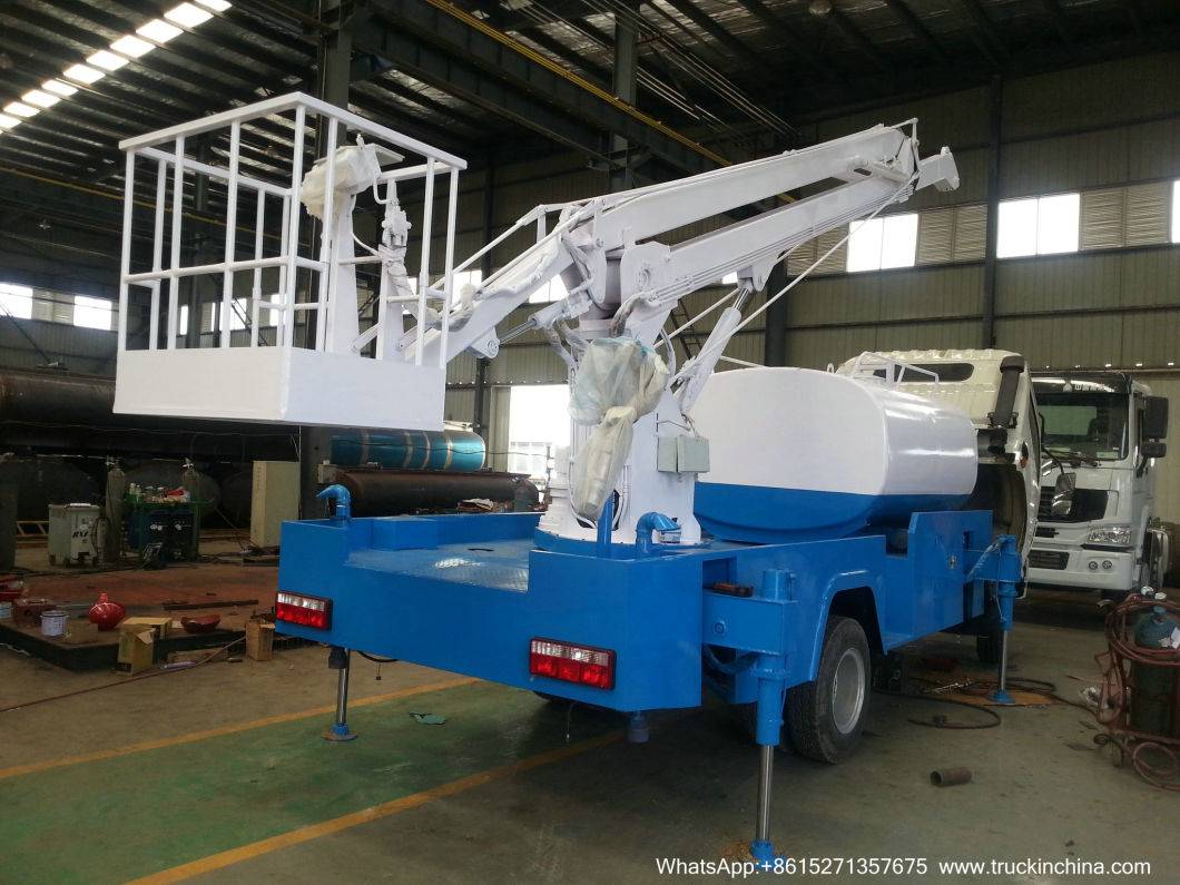 Truck Mounted Aerial Platform 16m Manlift Mounted Water Tank 3000L