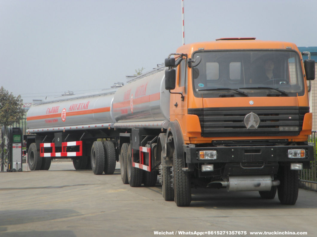 Beiben (North Benz 8X4 Tanker) 30000L +15000 Liters Fuel Tank Truck with Full Tank Trailer