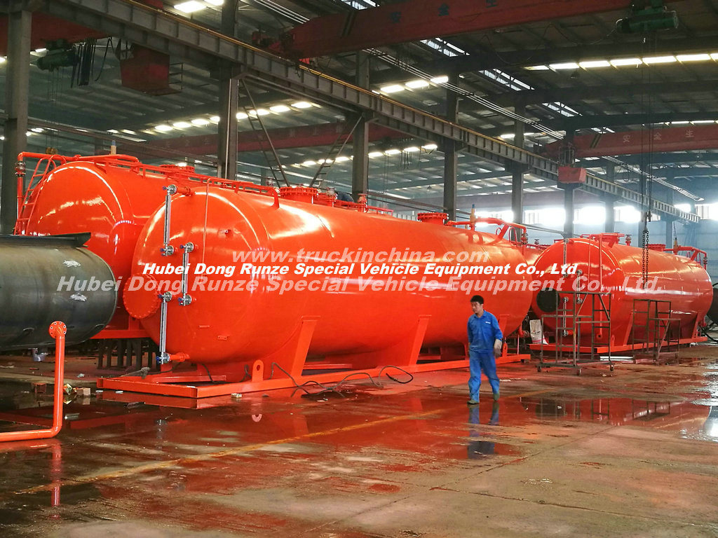 Skid Tank Lined LDPE 60cbm -80cbm (500 bbl Frac Tank) for Oilfield Onsite Acid Supply and Holding Mounted Trailers Ease of Transportation Chemical Contain HCl