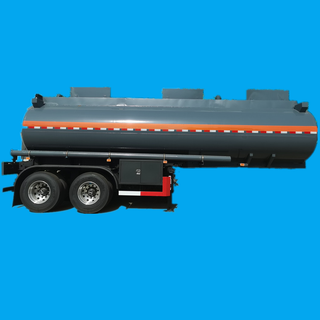 2axles PE Liner HCL Hydrochloric Acid tanker transport trailer (6)