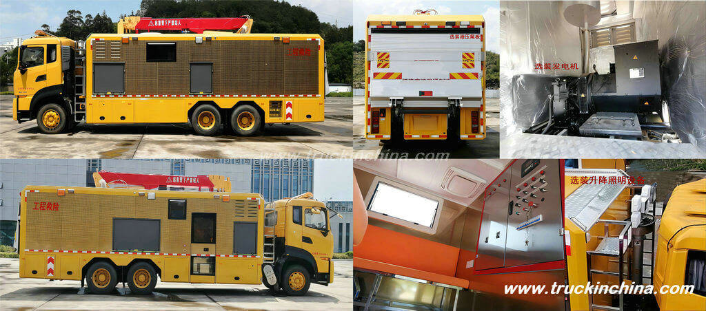 DFAC Customized multi-functional waterlogging truck with tree crane crusher
