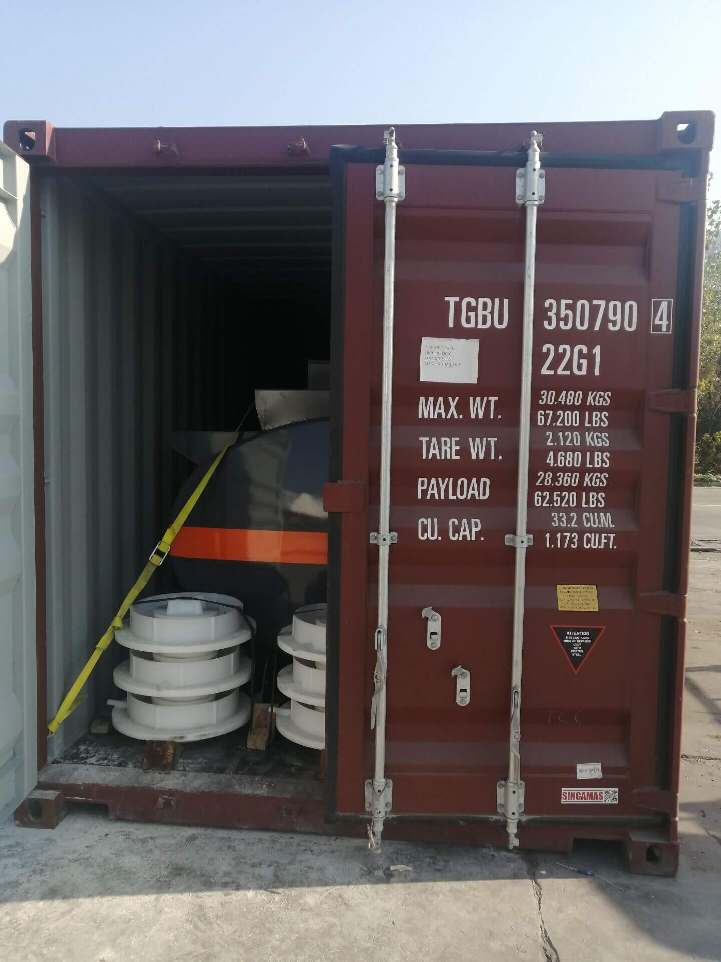 steel lined LDPE HCL Acid tank body (1)