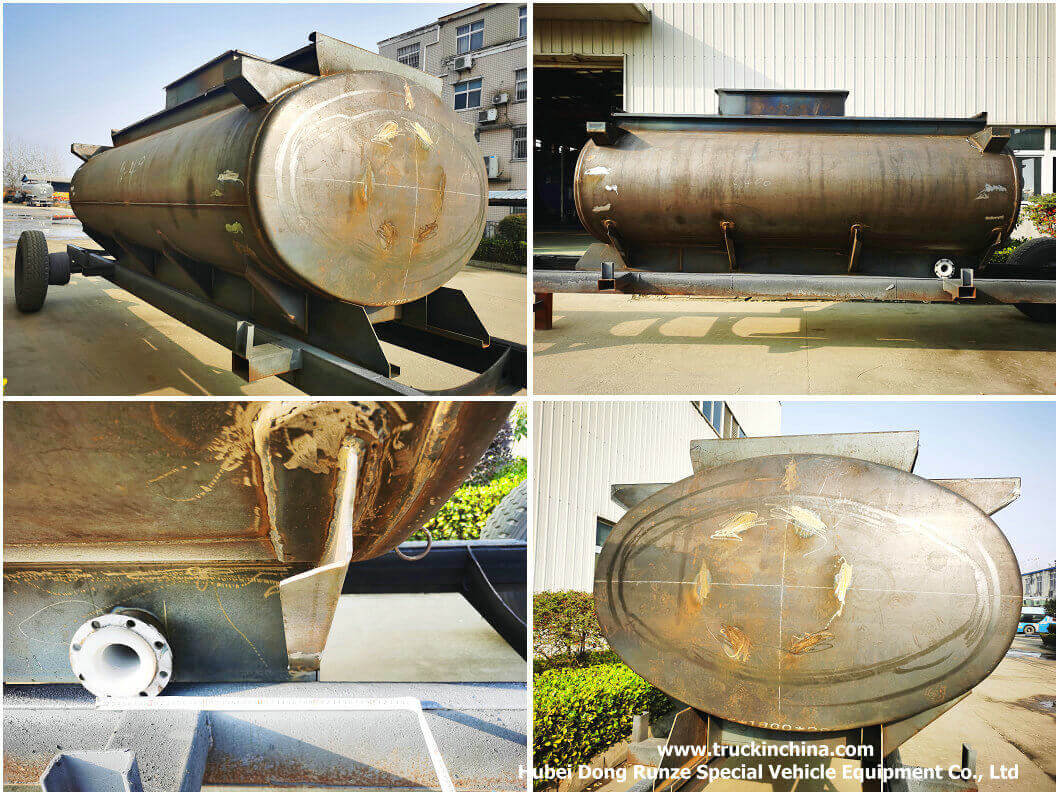 Lined PE Mobile Hydrochloric Acid (HCl) Tank for truck lorry