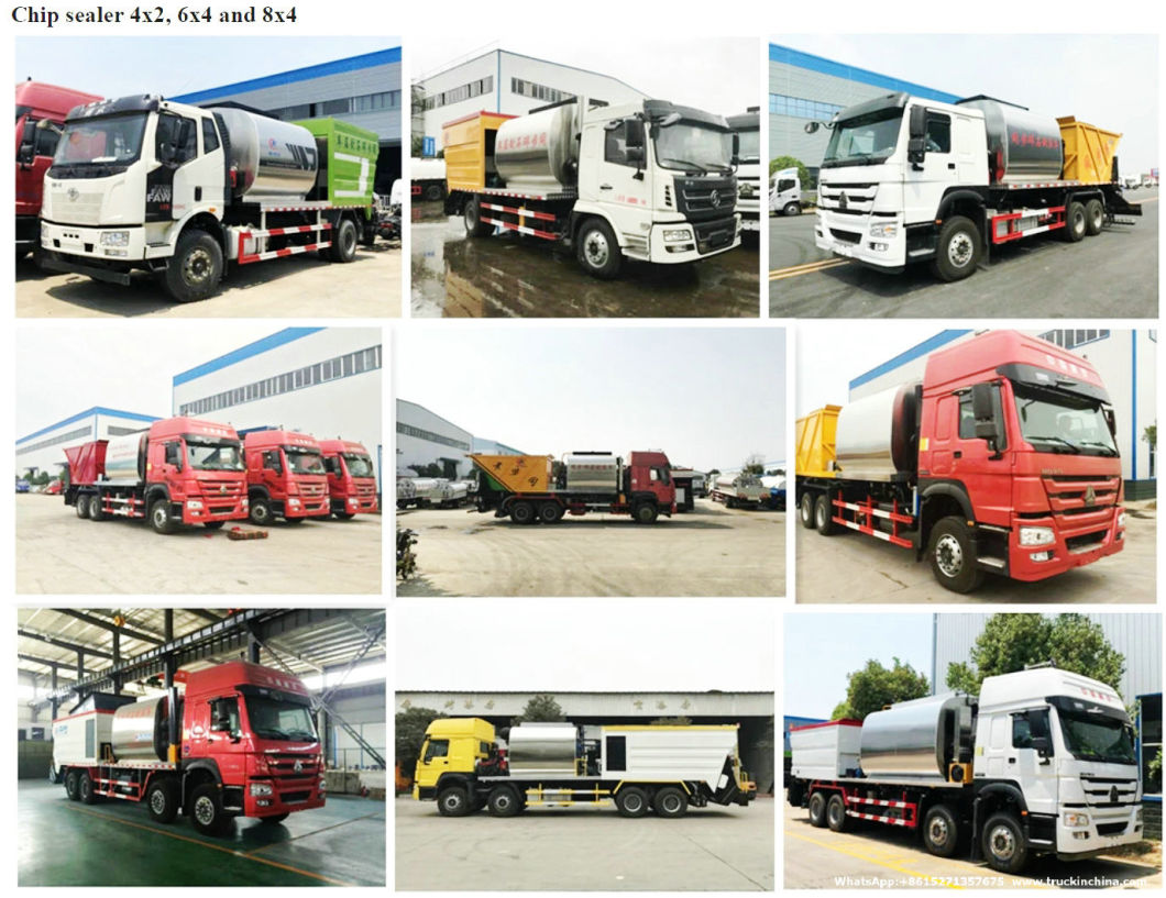 Dongfeng Synchronous Asphalt Gravel Chip Sealer Truck, 6m3 Road Asphalt Concrete Spreader Truck