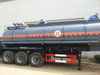 3 Axles Ammonium Hydroxide Tanker Trailer (Steel Tank Lined PE For Ammonia Water, Hydrochloride Acid, Pickling Waste Water, Chemical Liquid 8000USG -10000USG)