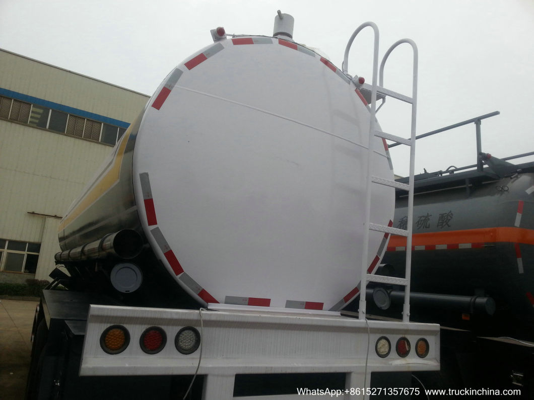 2 Axles Dilute Sulfuric Acid Tank Trailer Dangerous Acid Tank Trailer (DUAL AXLE ACID TANKER SEMI TRAILER 32T Bogie type suspension)