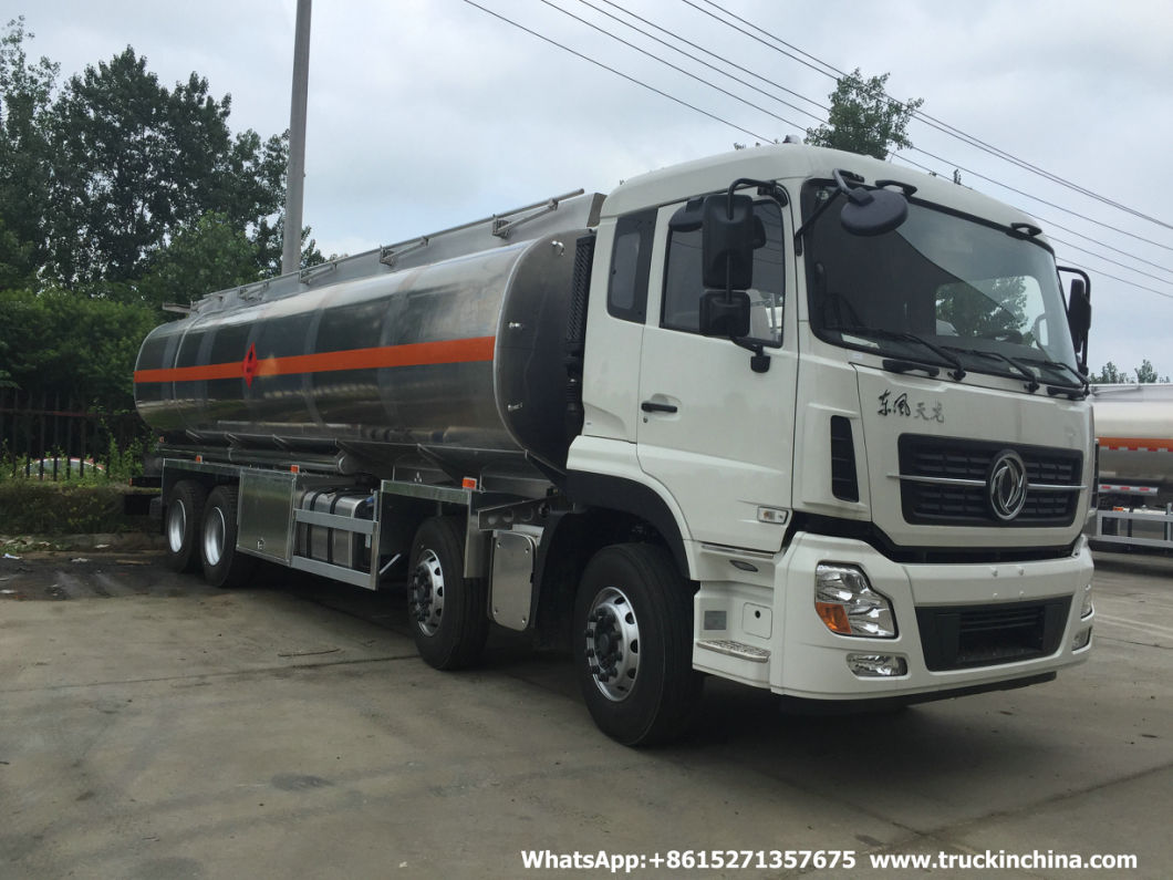 Dongfeng 12 Wheels Aluminum Alloy Fuel Tanker (8X4 Jet Oil Refueling Bowser 30cbm Diesel Delivery Refueling Truck)