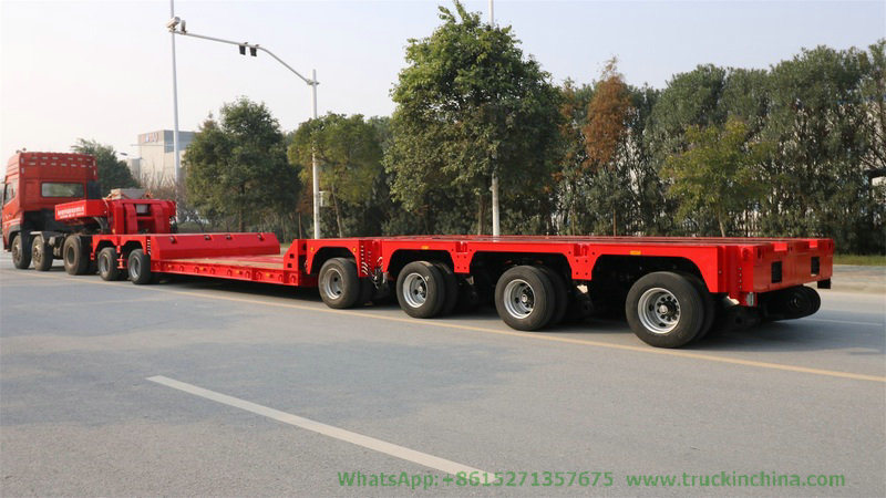 Modular Trailer Multi Axle 4 Lines 8 Axle Lowbed Semi Trailer 100t