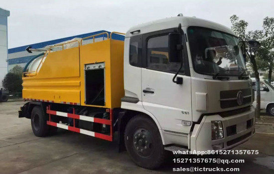 King Run Sewage Suction Truck Combined with Sewer Jetting Cleaning Truck (8cbm -10 cbmLHD -RHD)