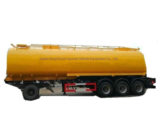 Dangerous Acid Tank Trailer (Steel Lined Plastic LLDPE 16mm Customize Tanker Capacity 28 -45M3)