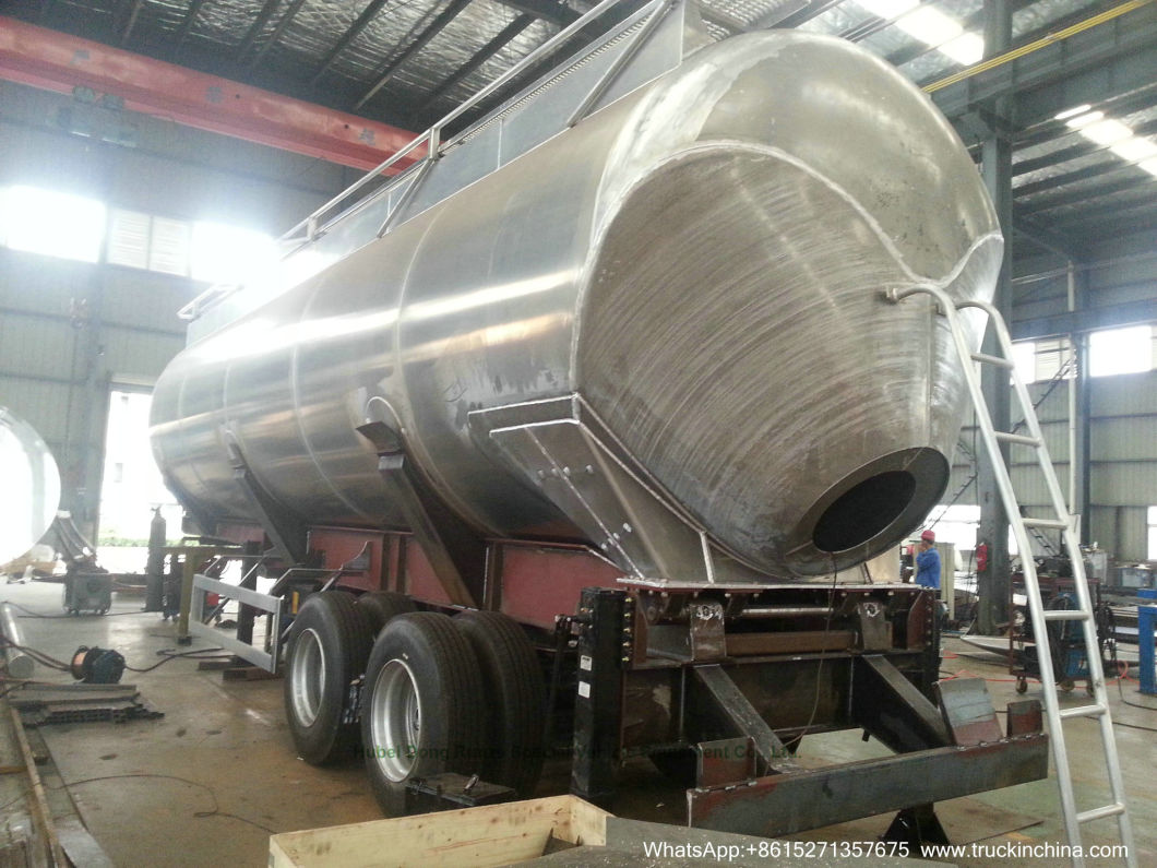 Wheat Flour Bulk Tanker with Tipping Hydraulic Cylinder (6000USG-10000USG Wheat, Flour, Bulk Powder Aluminum Alloy Tipper Tanker Truck)
