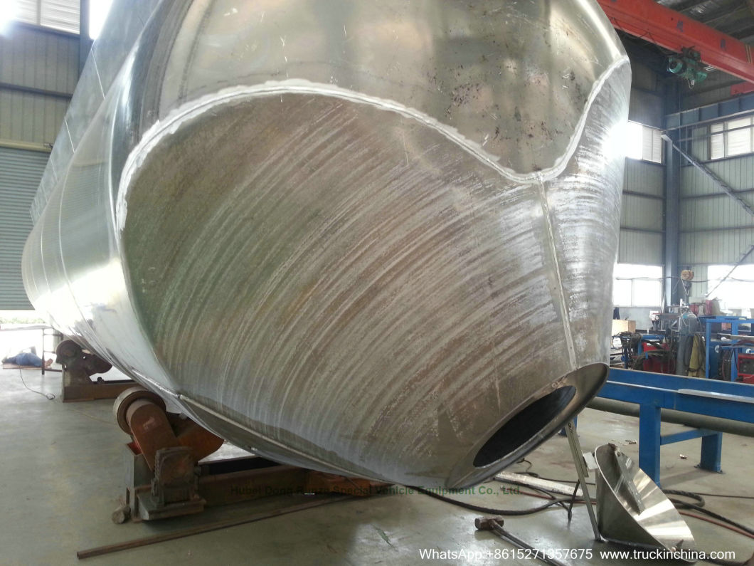 Wheat Flour Bulk Tanker with Tipping Hydraulic Cylinder (6000USG-10000USG Wheat, Flour, Bulk Powder Aluminum Alloy Tipper Tanker Truck)