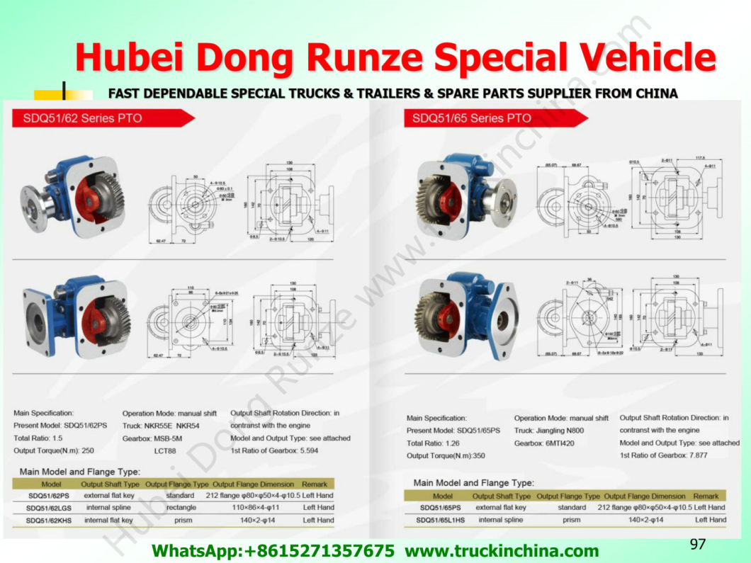 Isuzu Truck Part Pto Sdq51/65 (Gearbox Power Take off For ISUZU QINGLING Transmission DN3-70030-E0, 6MT1420 PTO Assembly)