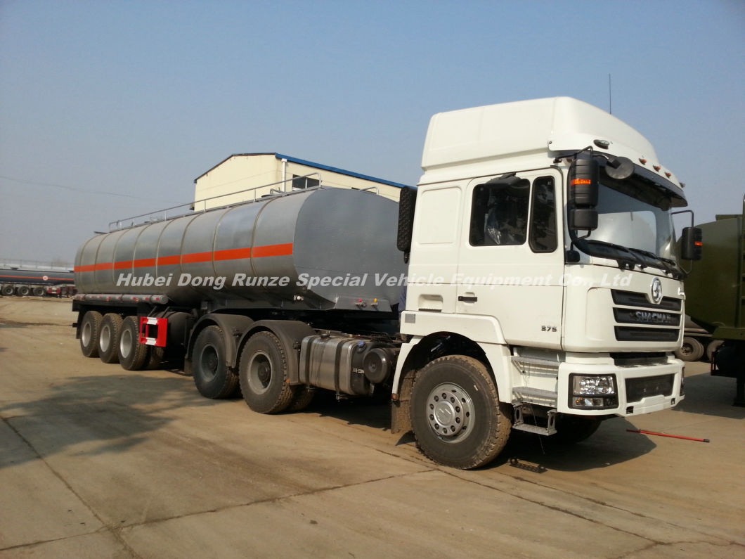 Tri Axles Trailer Tanker with Insulation Layer for Heat Bitumen, Liquid Asphalt, Coal Tar Oil, Crude Oil Transport Tank Capacity 30, 000L-45, 000liters 12wheels