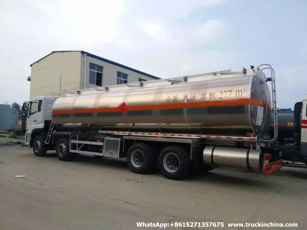 Dongfeng 12 Wheels Aluminum Alloy Fuel Tanker (8X4 Jet Oil Refueling Bowser 30cbm Diesel Delivery Refueling Truck)