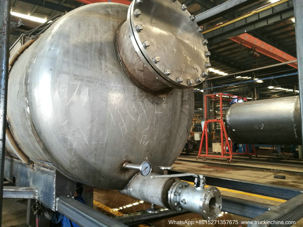 40FT Sulfur ISO Tank Container (Insulated Cladding Stainless Steel 316L Tank for Liquid Molten Sulfur Transport Storage)