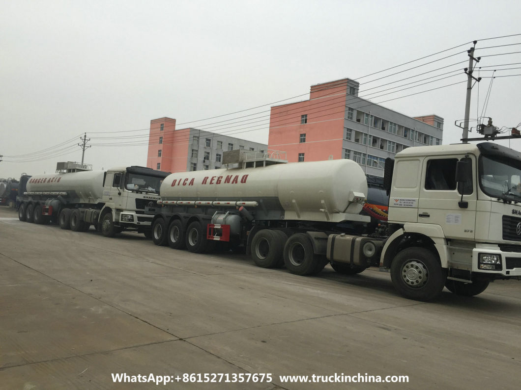 3 Axles Caustic Soda Tanker Semi-Trailer (Sodium Hydroxide Steel Tank Lined LLDPE)
