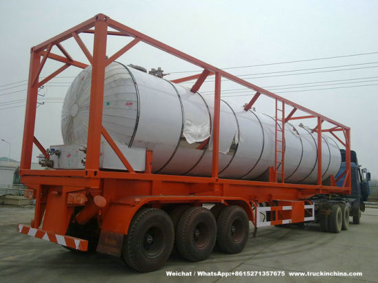 Customising 40FT Stainless Steel Tank Container with Insulation Steam Heating for Phosphorus Chemeical Liquid Transport