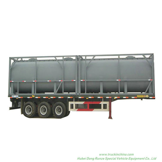 Hydrofluoric Acid Tank Container Un179 Hf for Road Transport (Tanker) in 30FT, 40FT Frame Steel Lined LDPE for HCl (max 35%) , Naoh (max 50%) , Naclo (max 10%)