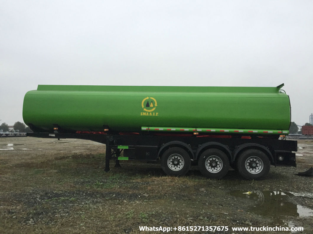 36000L Oi Fuel Tanker Trailer (Carbon Steel or Stainless Steel Tank 4 Compartments for Diesel, Oil, Gasoline, Wast, Water, Petrol Road Transport)