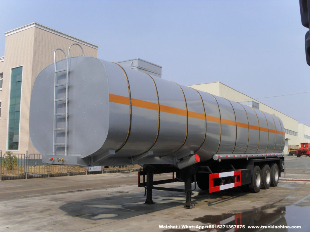 30t -38t Stainless Tanker Trailer Insulated Steam Heating System for Transport Hot Liquid Coal Tar Oil, Crude Oil, Waxs Chemcial