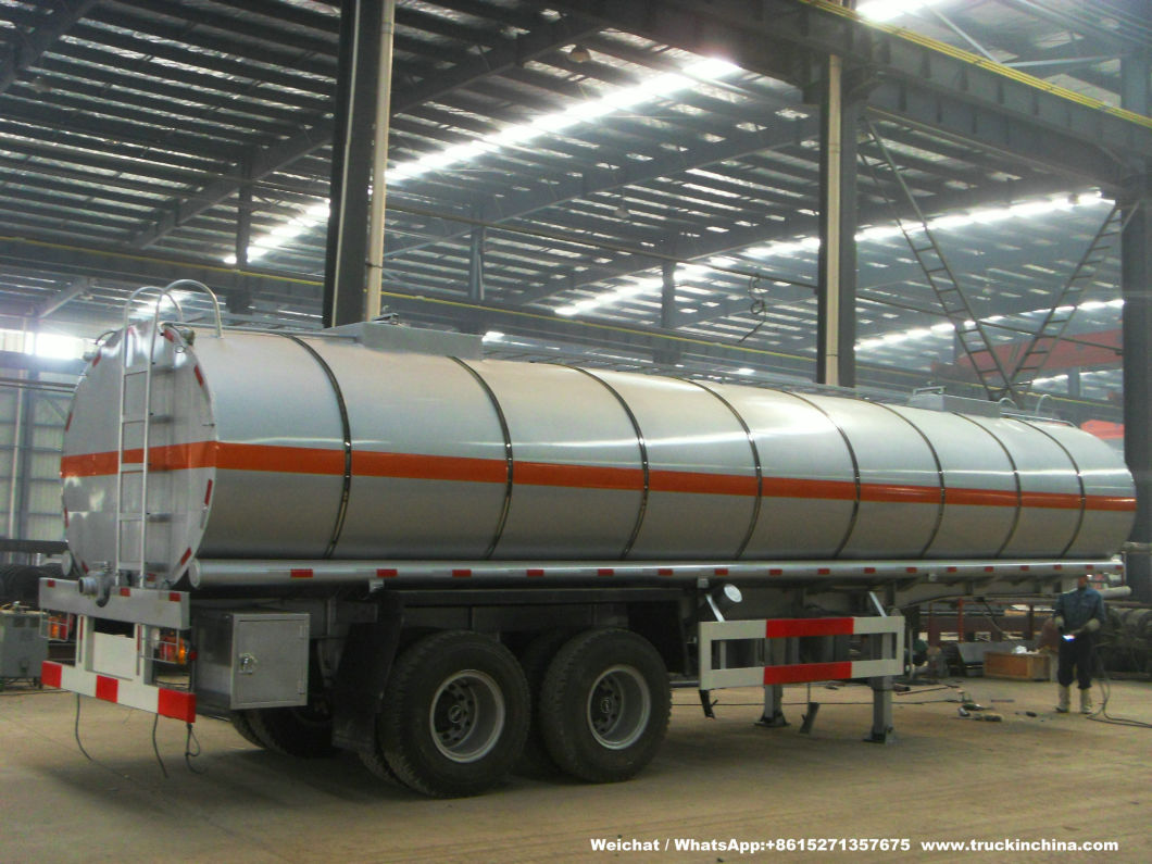 30t -38t Stainless Tanker Trailer Insulated Steam Heating System for Transport Hot Liquid Coal Tar Oil, Crude Oil, Waxs Chemcial