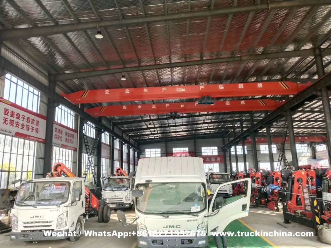 Customized Jmc Rescue Vehicle Workshop Truck with Sany Palfinger Spk6500 Crane 3.3 Ton