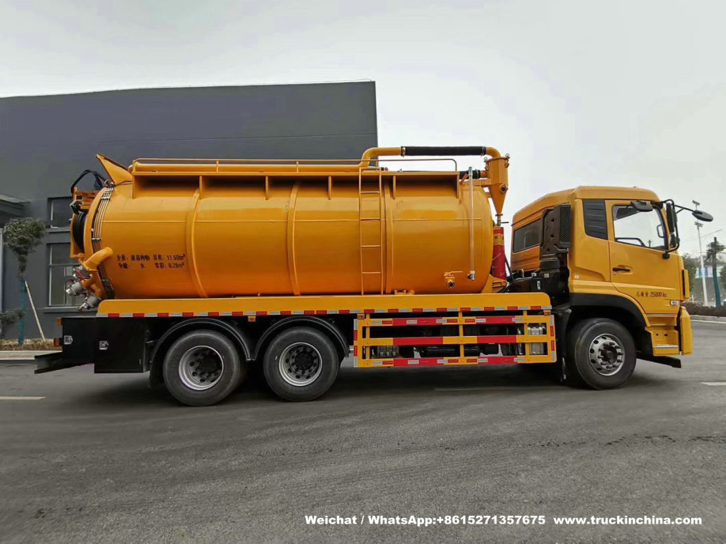 Dfl Supersucker Combined Vacuum Jetting Tanker Trucks (9CBM Water tank and 11CBM Sewage tank Jet VAC Tanker)