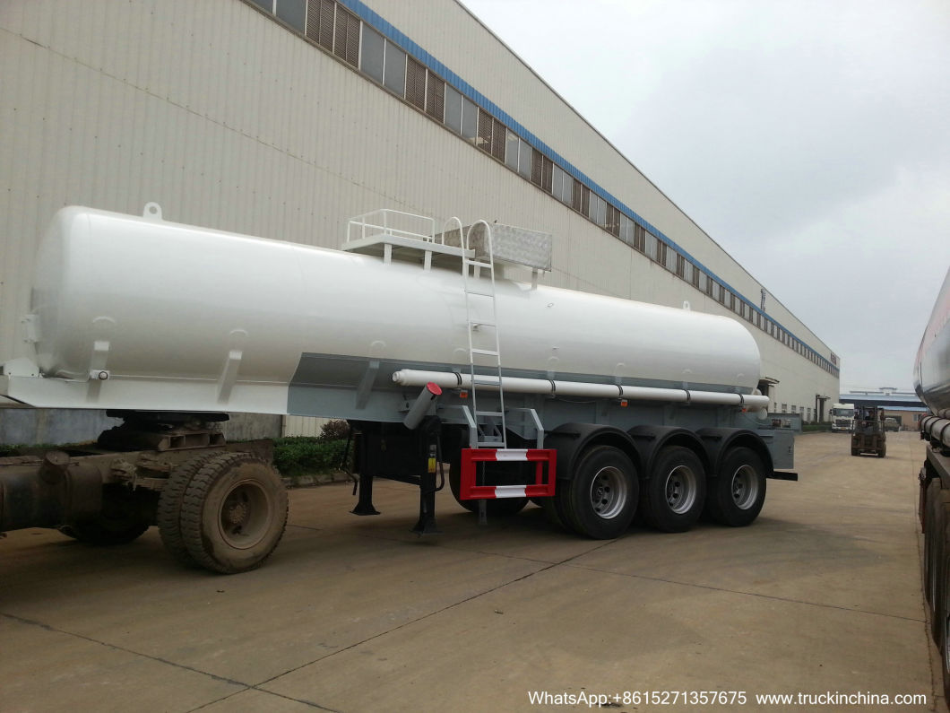 36t-40t Sulfuric Acid Tanker 20-22cbm (5000USG-6000USG 3 Axles Crabon Steel Tank For Concentrated SG1.83 Sulfuric Acid UN1830 Dangerous Acid Crossive 8)