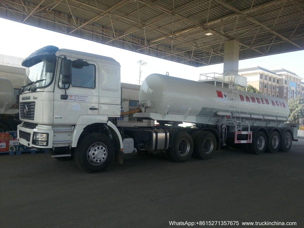 36t-40t Sulfuric Acid Tanker 20-22cbm (5000USG-6000USG 3 Axles Crabon Steel Tank For Concentrated SG1.83 Sulfuric Acid UN1830 Dangerous Acid Crossive 8)