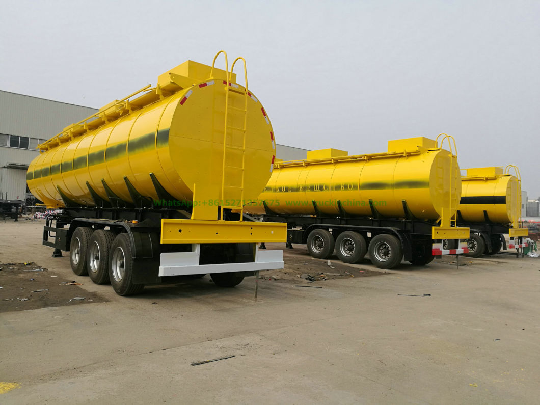 Hydrochloric Acid Sodium Hypochlorite Chemical Liquid Transport Tanker Trailer with Acid Pump and Insulated Rockwool
