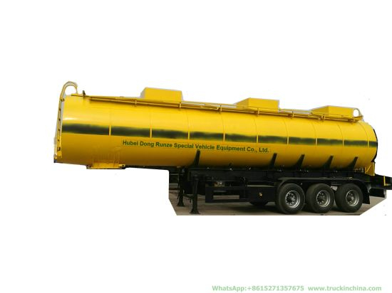 Hydrochloric Acid Sodium Hypochlorite Chemical Liquid Transport Tanker Trailer with Acid Pump and Insulated Rockwool