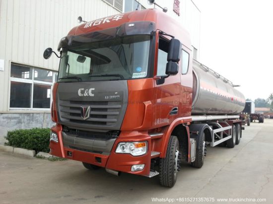 C&C Aluminum Alloy Fuel Tanker Cimc Truck (U Platform 8X4 Oil Diesel Carrying truck)