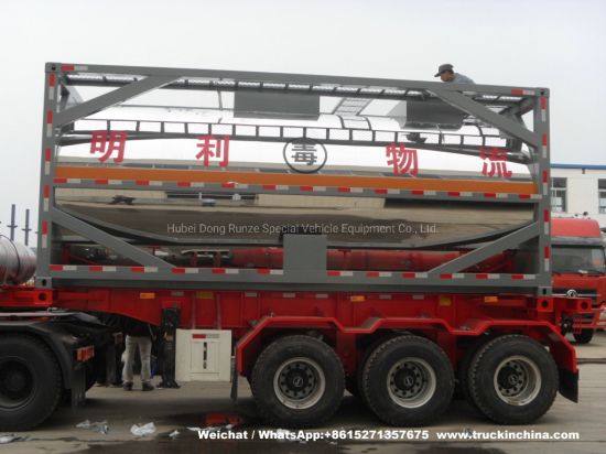 20FT ISO Tank for Toxci Yellow Phosphorus Stainless Steel Insulated Tank Container with Steam Heating System (20000 Liter)