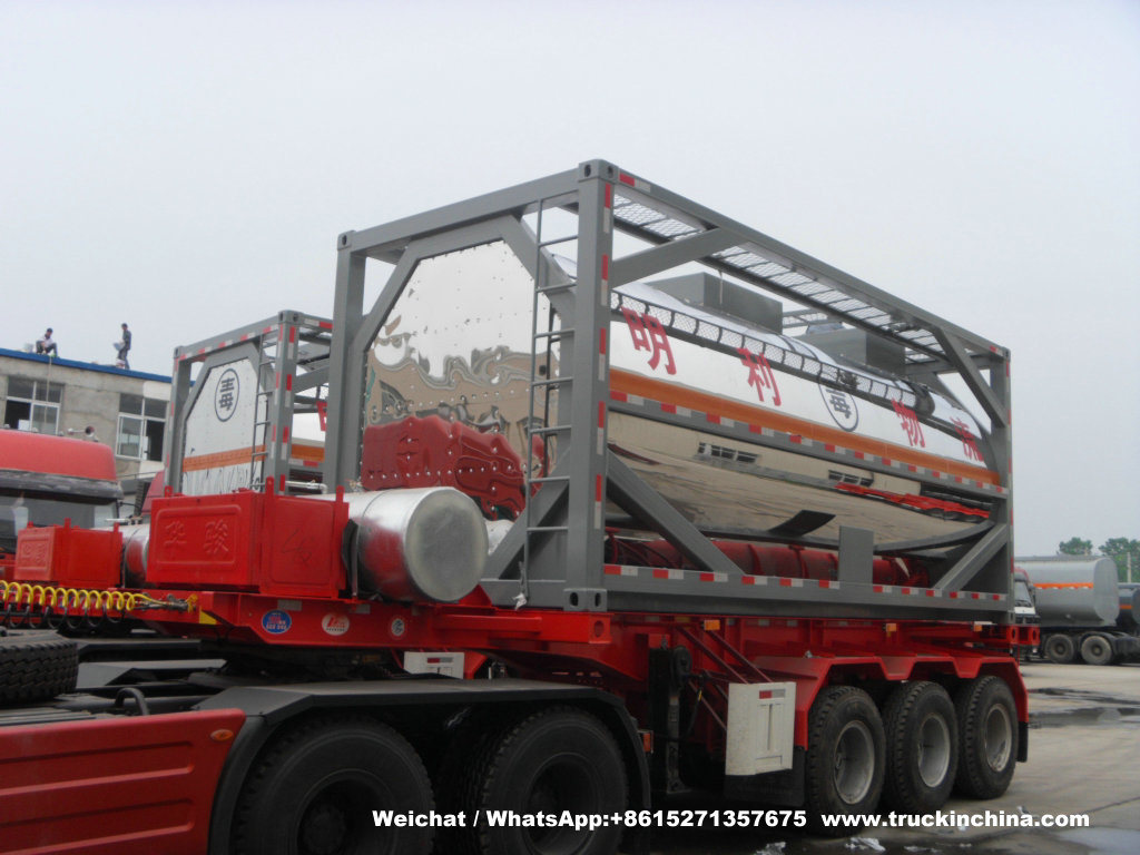 20FT ISO Tank for Toxci Yellow Phosphorus Stainless Steel Insulated Tank Container with Steam Heating System (20000 Liter)