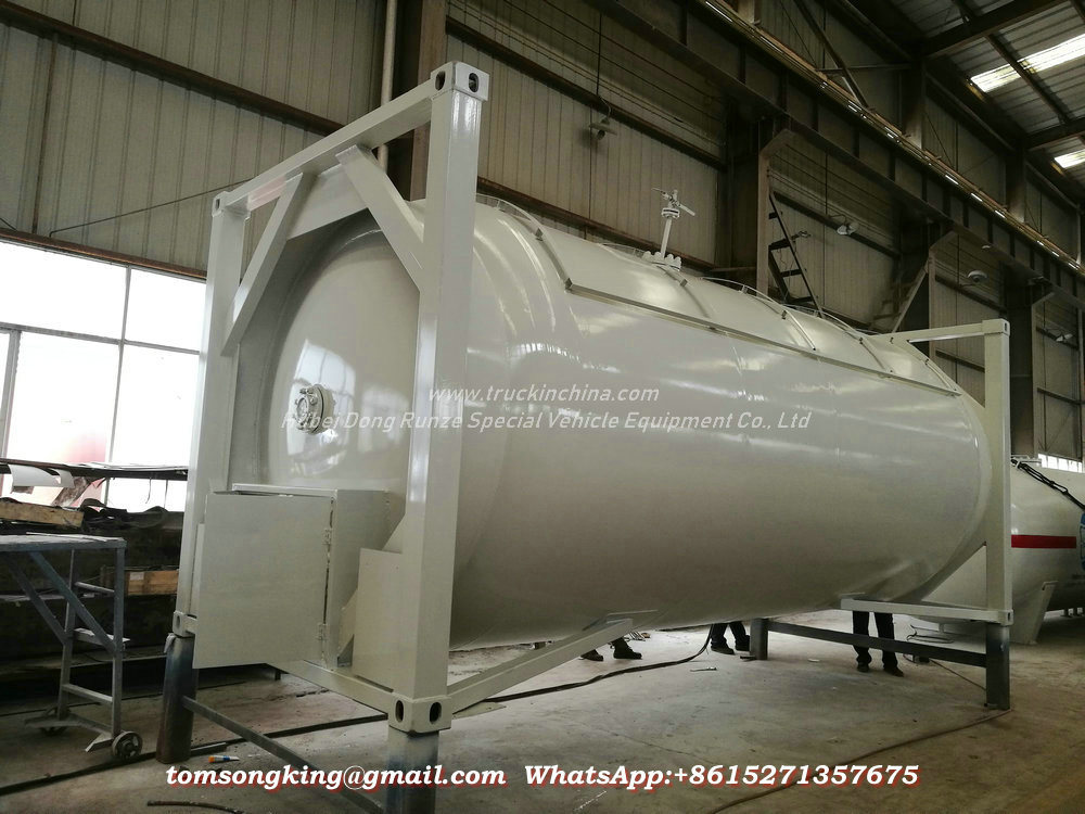 20FT Pressure Tank Container for Liquid Ammonia Un1005 Liquid Nh3 (IsoTank Ammonia, anhydrous) Road Transport