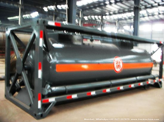 Reagent Sulfuric Acid 20FT ISO Tank Container 17500L (H2SO4, FeCL3 Ferric Chloride, Cupric Sulphate Reagent, PAC Steel Lined PE Tank)