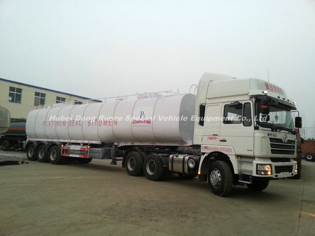 Insulated Bitumen Tanker Trailer Semitrailer 50cbm (Asphalt Tank) with Two Burner Heater