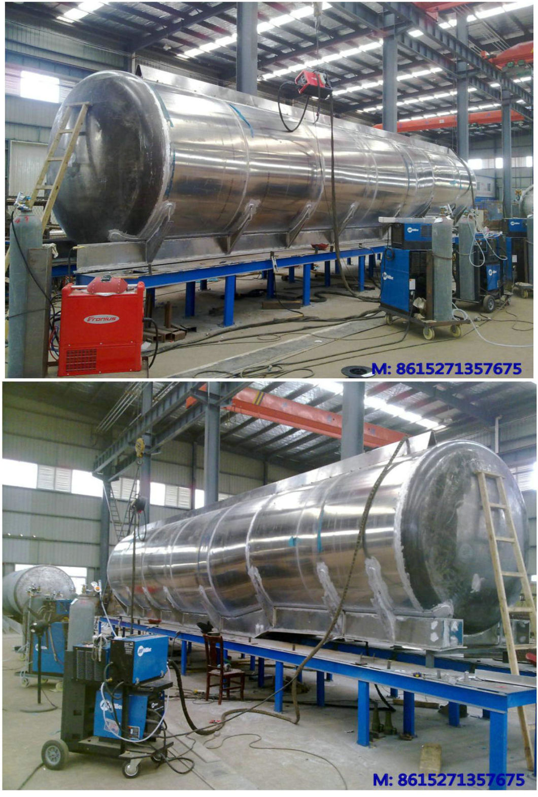 Aluminium Fuel Tankers 45000liters 6compartments Tank Body (No Suspension And Axles, No Landing Gears)