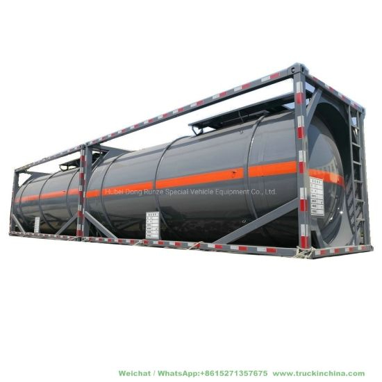 Custermizing Hydrochloric Acid Chemical Liquid Transport ISO Tank Container (Carbon Steel Lined LLDPE corrosion resistance)