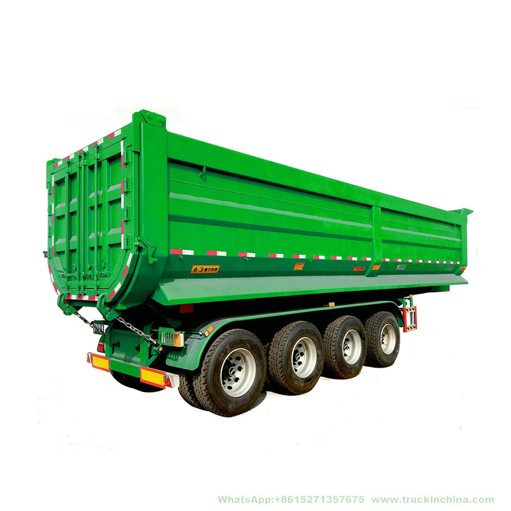 4 Axle 45 Cubic Meters Clinker and Gravel Tipper Trailer 60t~90t for Africa