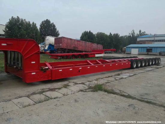 Customizing Multi Axle Steering Axle Low Bed Trailer (Hydraulic Low Loader Semi Trailer For Cylinder Tank Goods Tanker)