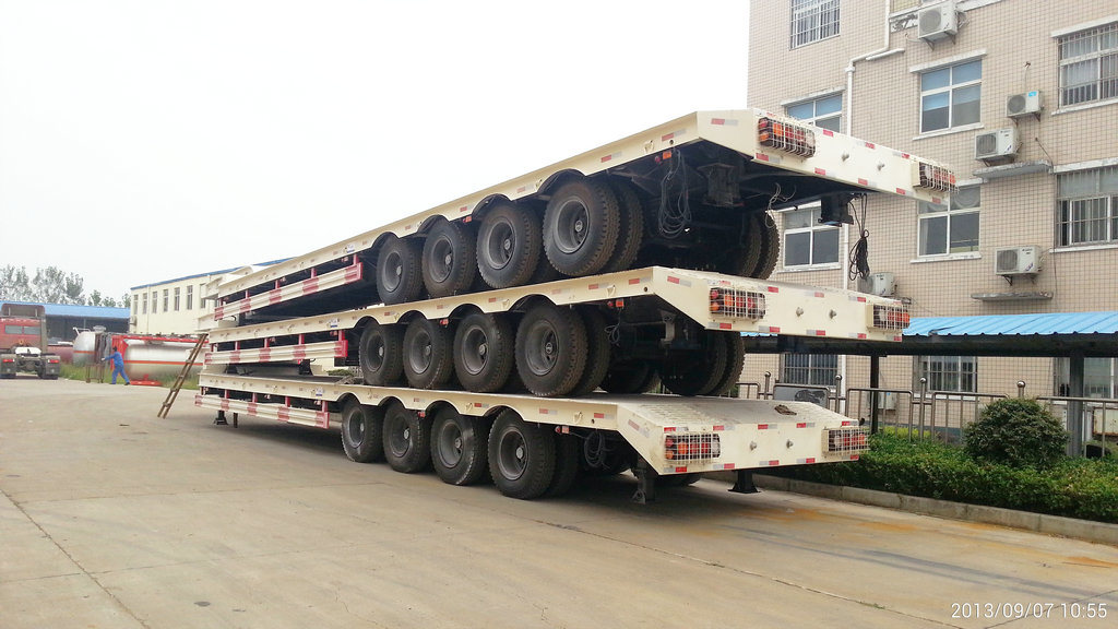 4 Axles Heavy Duty Lowboy (Low Bed) Trailer (Flatbed 11M -16M) 100ton