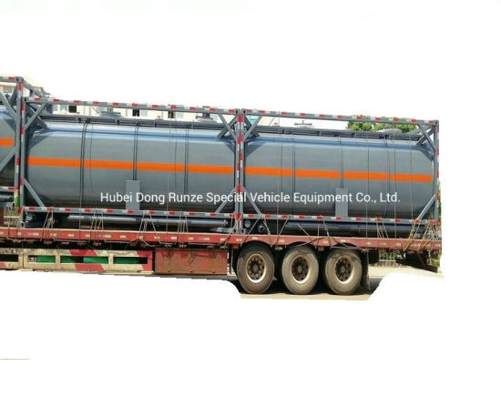 20FT Tank Container for Hydrochloric Acid, Sodium Hypochlorite Road Transportation 21cbm Export to Vietnam